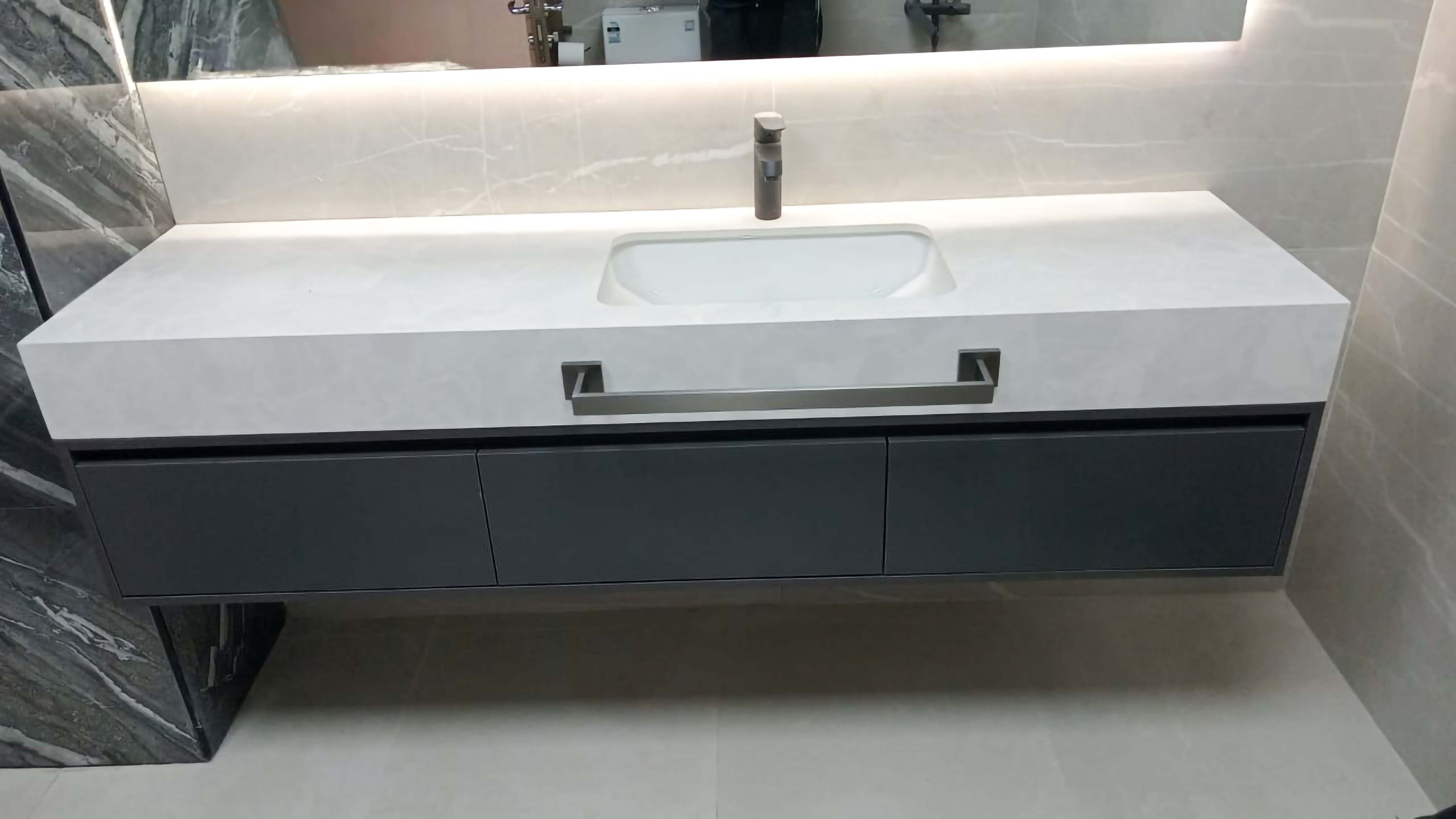 Stone & Wooden Vanity Design(103)