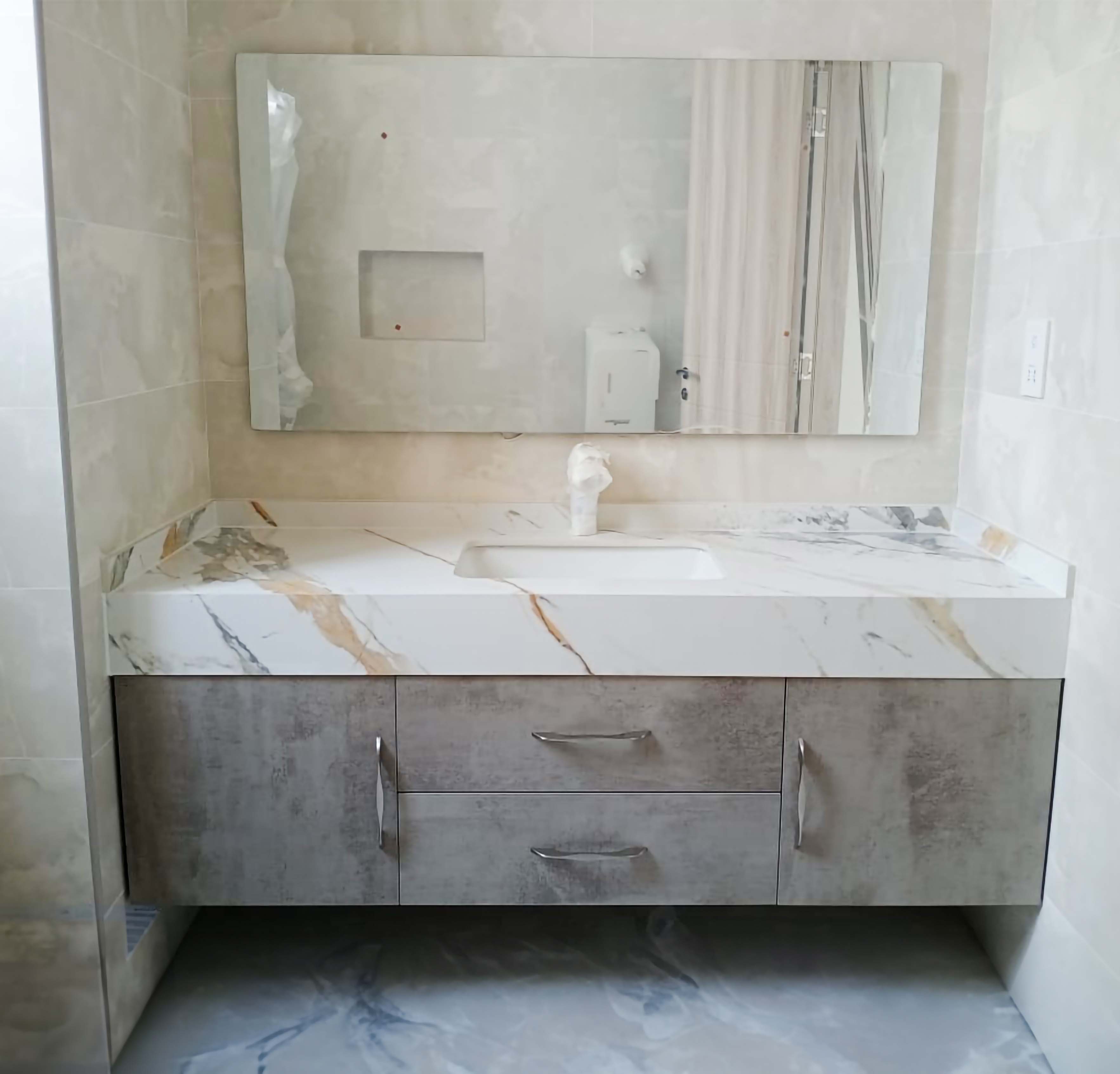 Stone & Wooden Vanity Design(104)