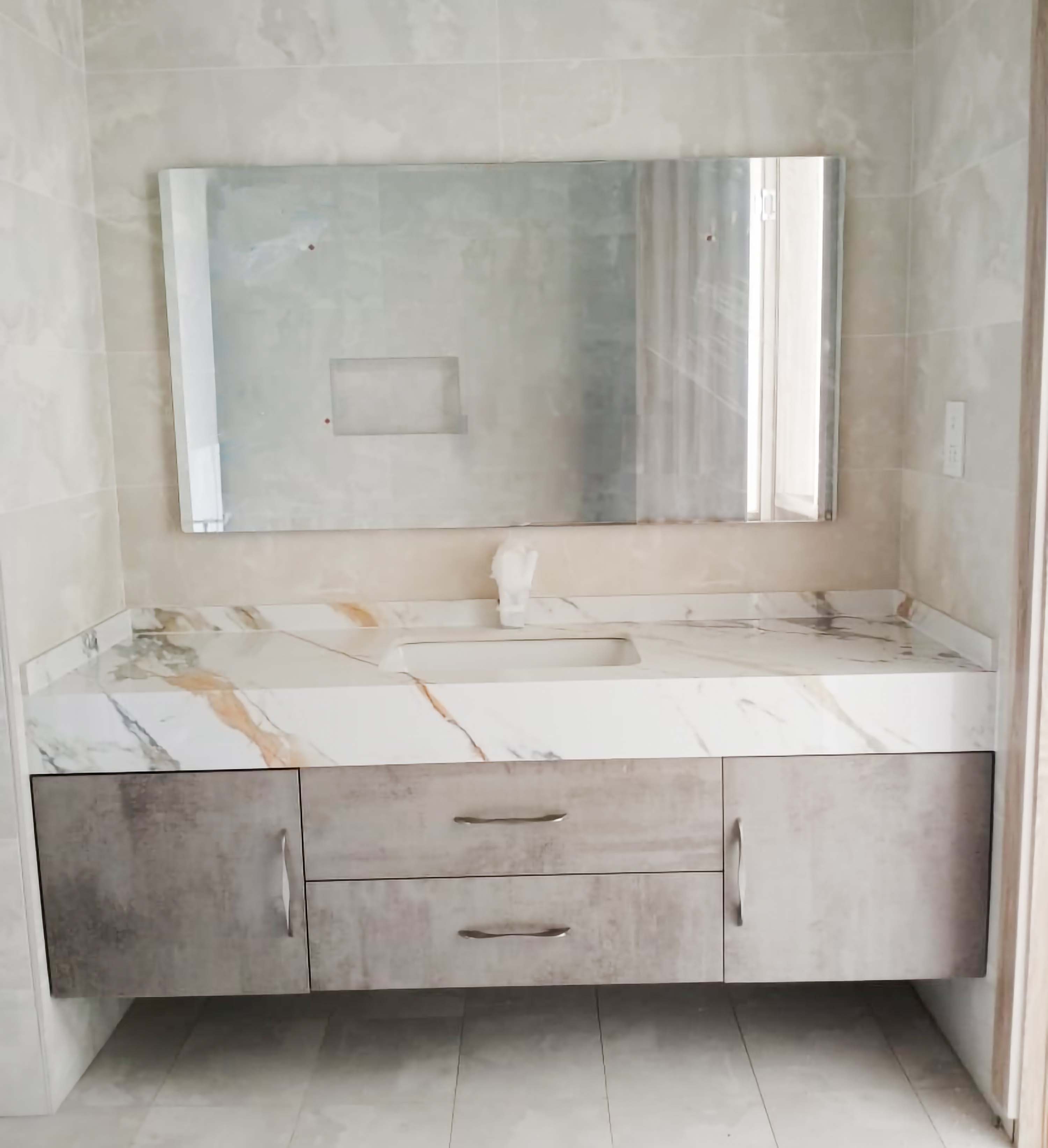 Stone & Wooden Vanity Design(109)