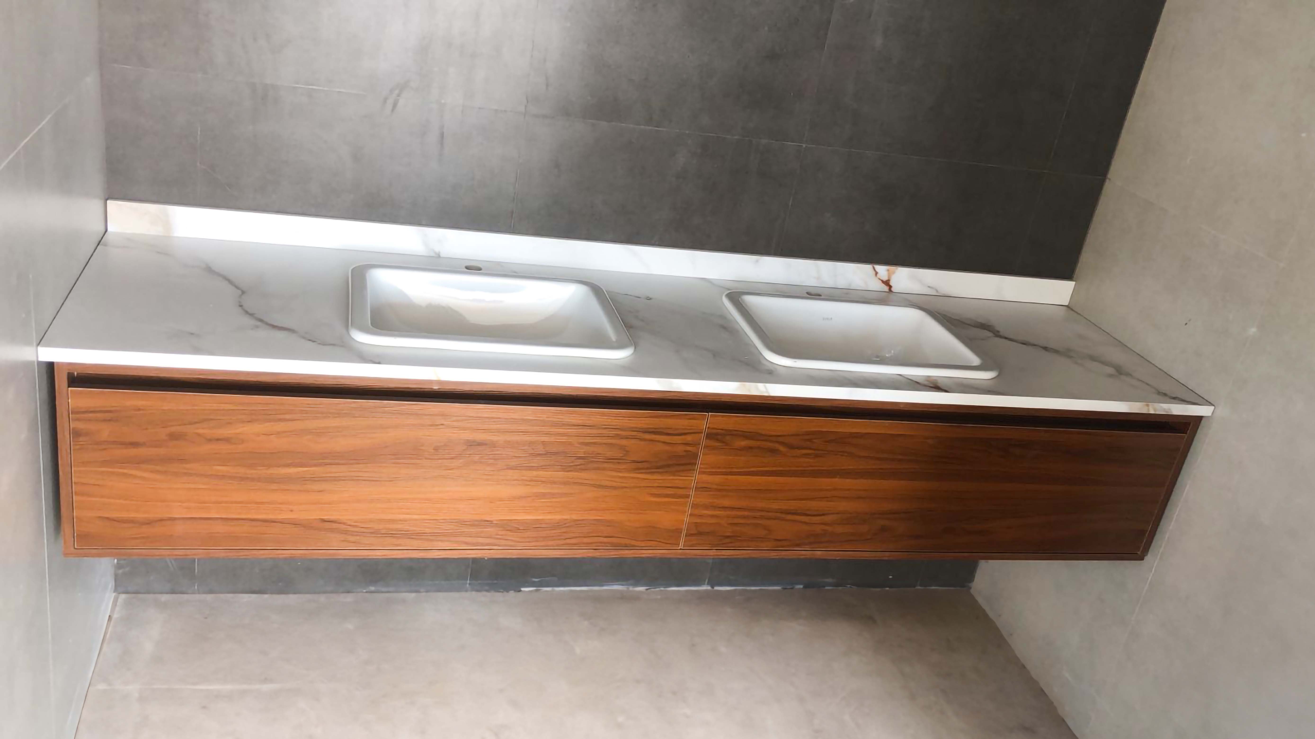 Stone & Wooden Vanity Design(114)
