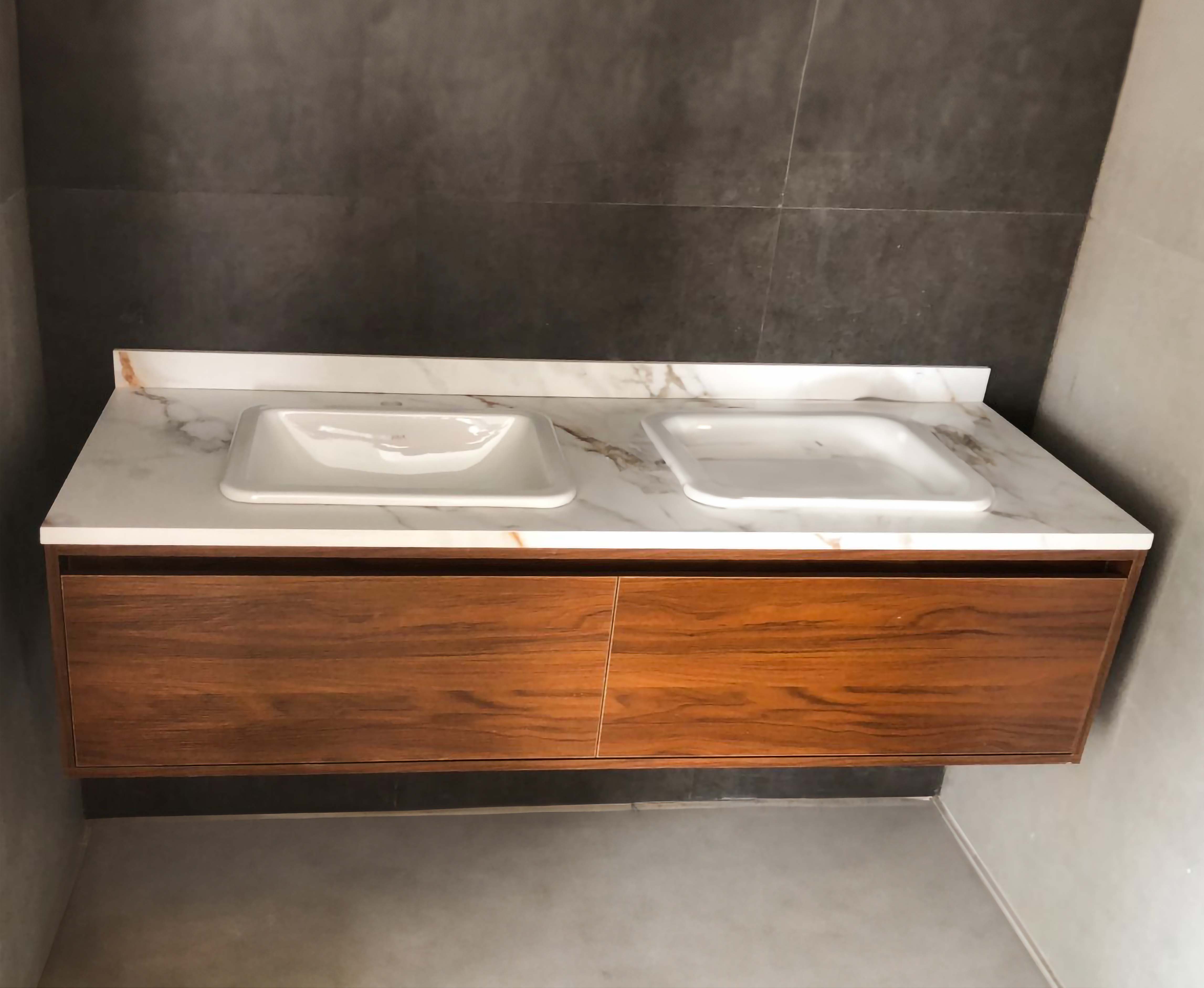 Stone & Wooden Vanity Design(115)