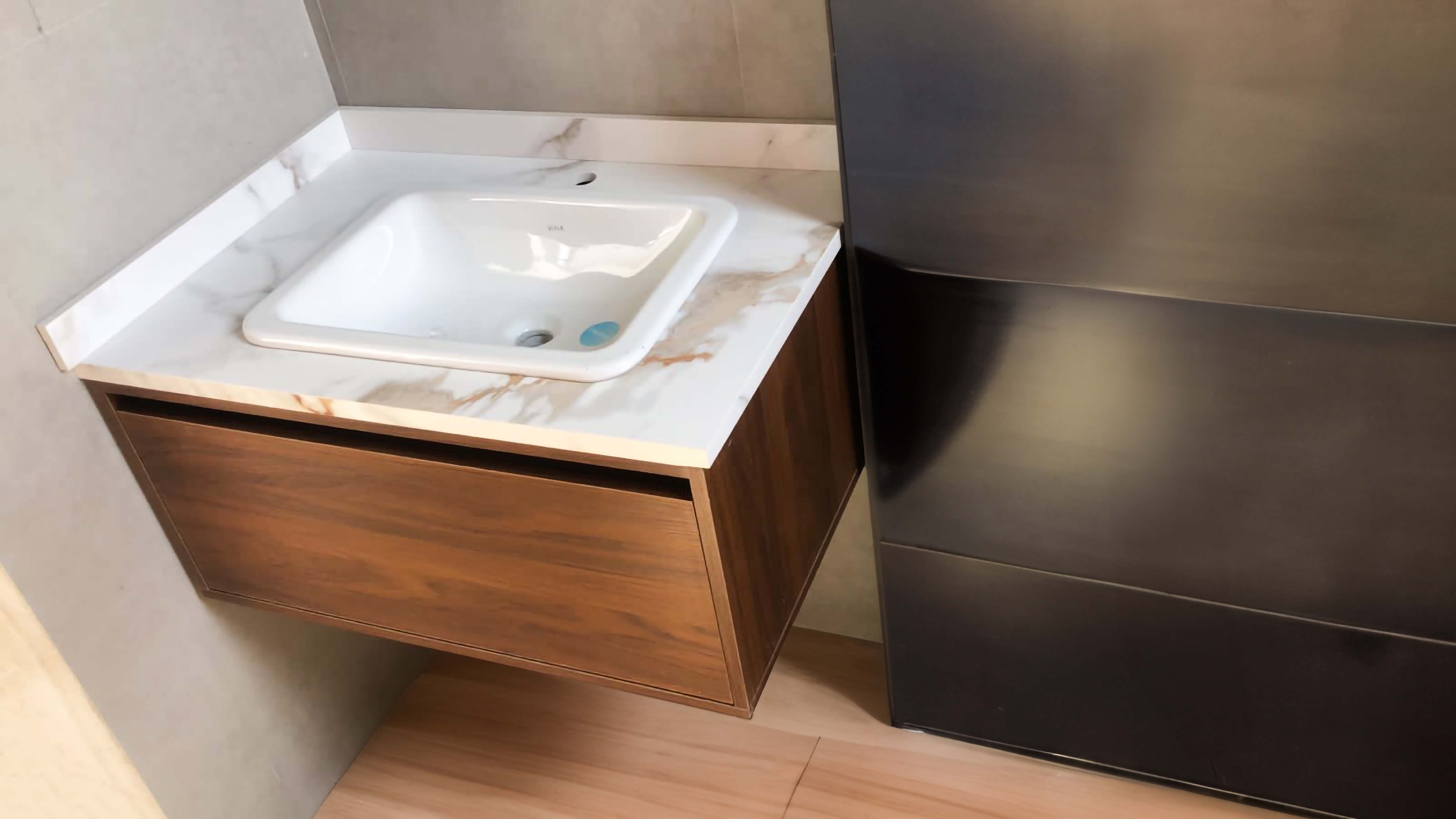 Stone & Wooden Vanity Design(116)