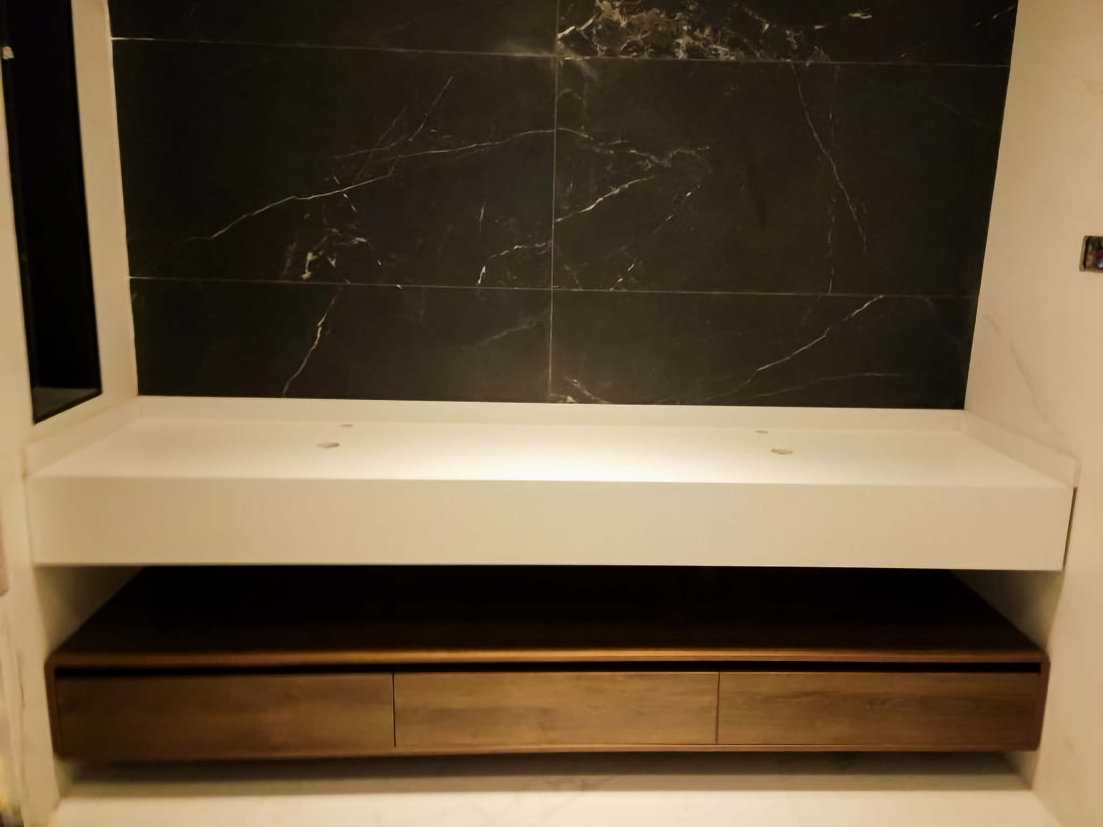 Stone & Wooden Vanity Design(119)